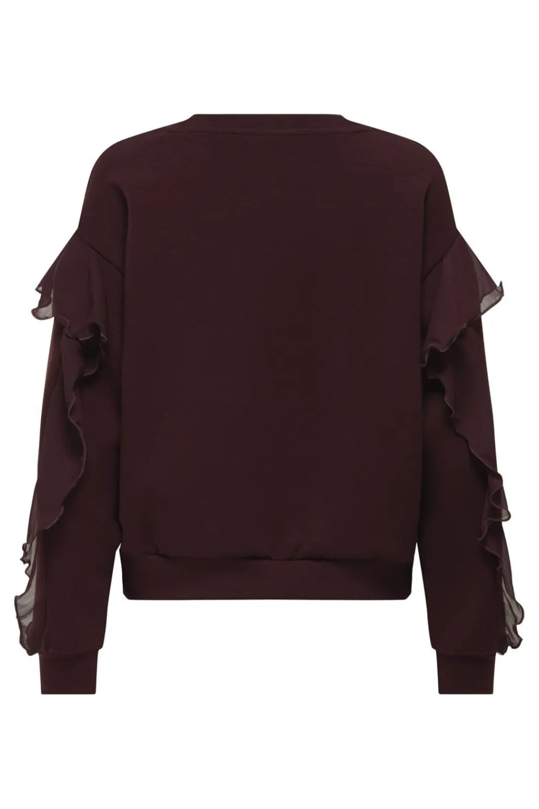 Outlet Only Onlscarlet L/S Flounce Swt 4910454 Decadent Chocolate