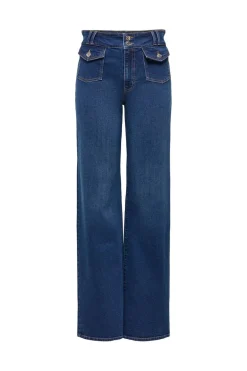 Only Onlselena Wide Pocket Pim 4976789 Dark Blue Denim