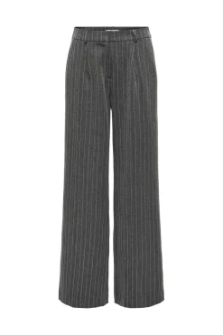 Best Only Onlsiga Life Hb Rhine Wide Pant Tlr 4857798 Dark Grey Melange Pinestripe W. Rhinestone