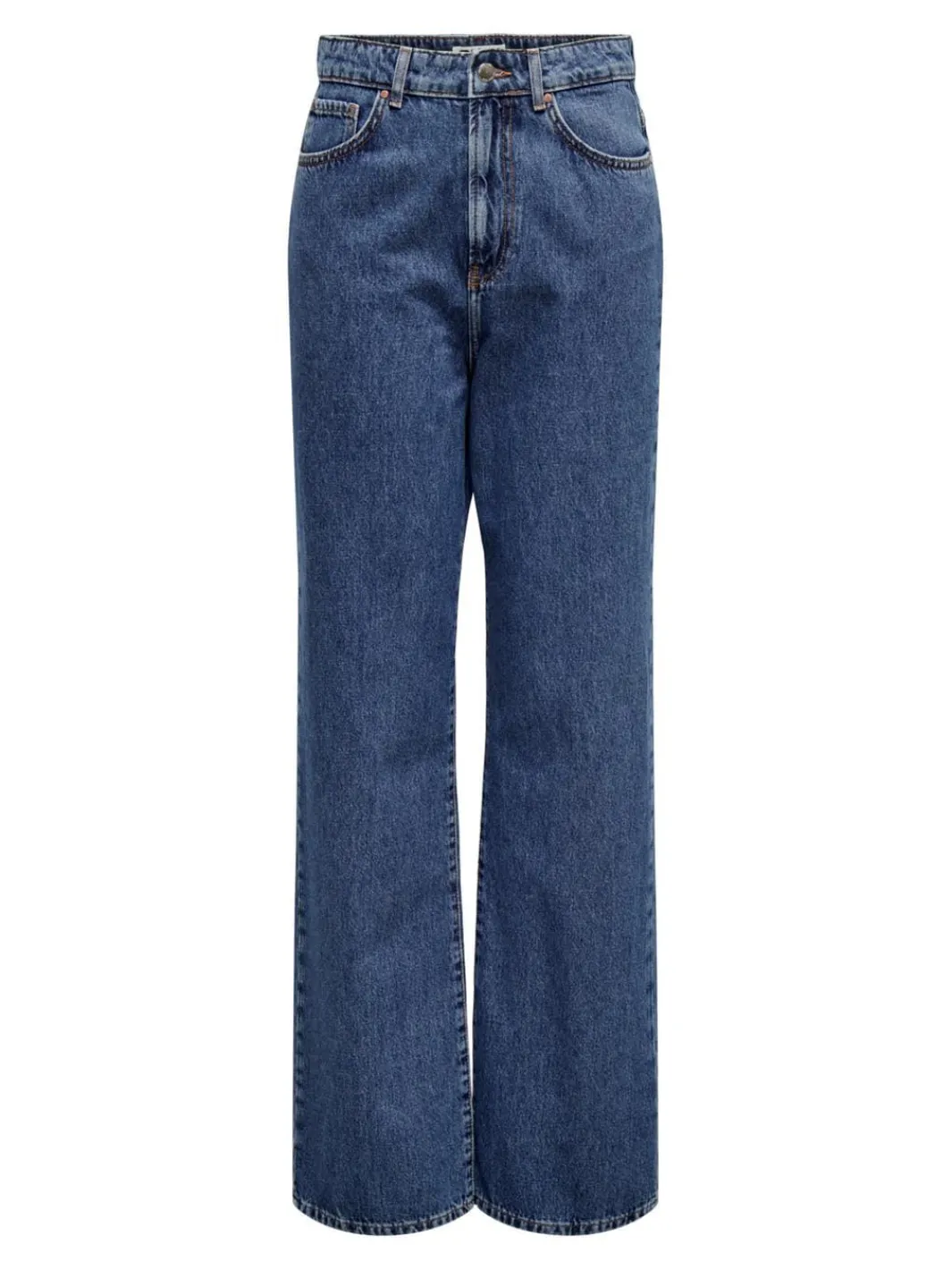 New Only Onlsilje Straight Wide Mbd 4463660 Medium Blue Denim