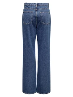 New Only Onlsilje Straight Wide Mbd 4463660 Medium Blue Denim