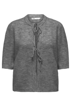 Best Only Onlsimoni 2/4 Bow Cardigan Knt 4961578 Medium Grey Melange