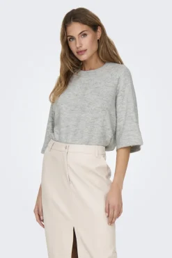 Sale Only Onlsimoni 3/4 Pullover Knt 4600558 Light Grey Melange