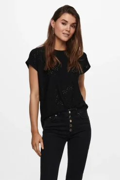 Only Onlsmilla S/S Top 3688707 Black