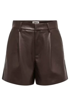 Outlet Only Onlsmooth Faux Lea Shorts 2 4877047 Seal Brown