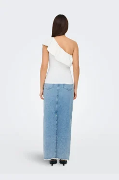 Only Onlsoffy One Shoulder Mix Top Box 4738733 Cloud Dancer