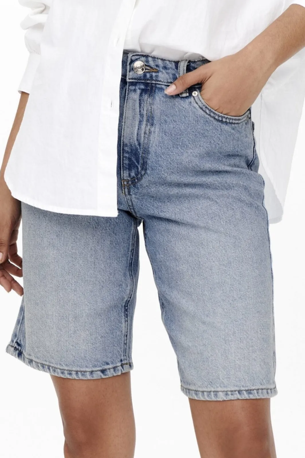 New Only Onlsonny hw wide dnm shorts Light Blue Denim