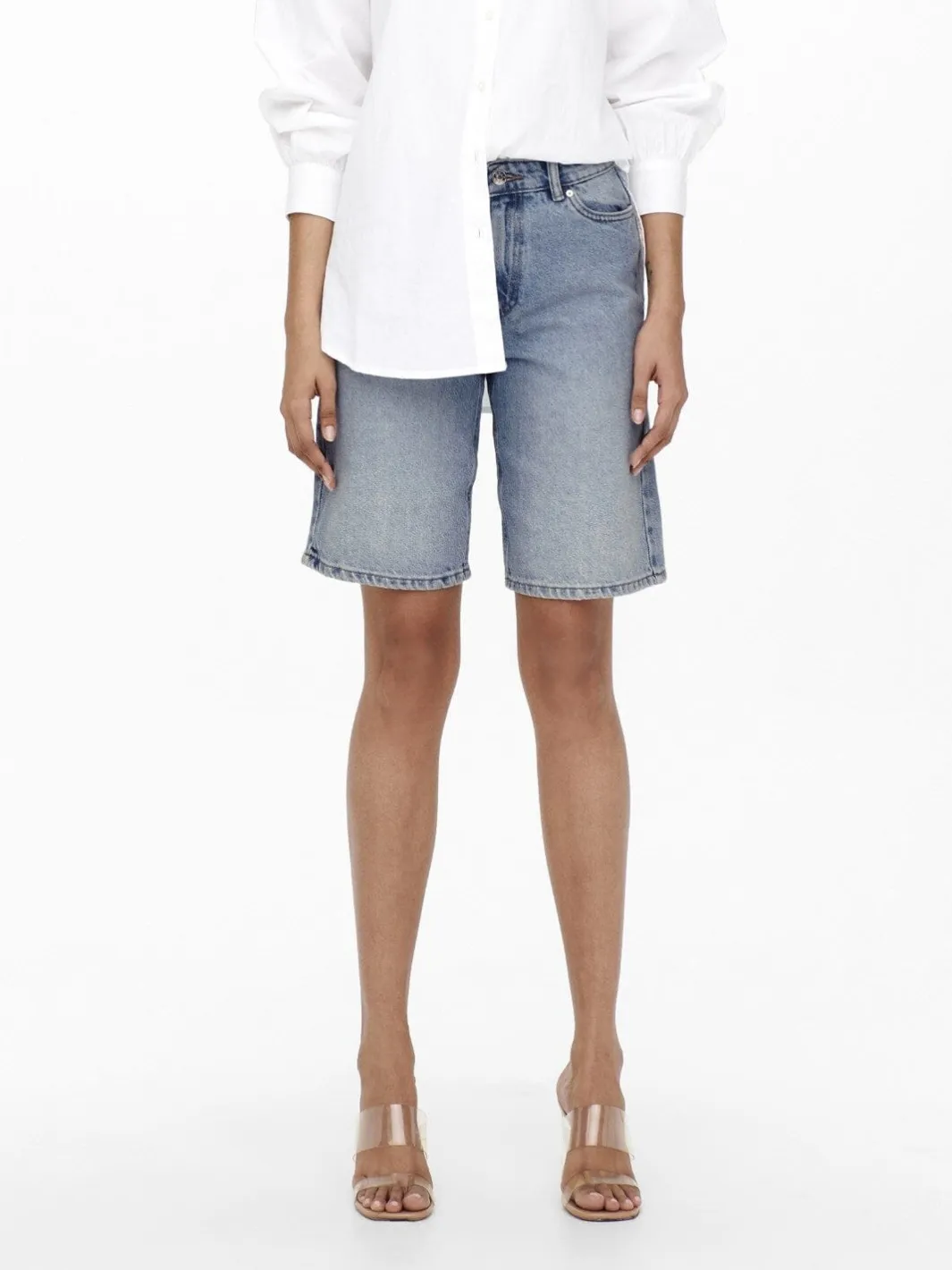 New Only Onlsonny hw wide dnm shorts Light Blue Denim