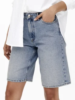 New Only Onlsonny hw wide dnm shorts Light Blue Denim
