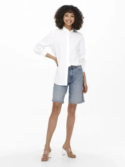 New Only Onlsonny hw wide dnm shorts Light Blue Denim