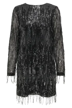 Outlet Only Onlspacy Ls Sequins Bow Dress 4877201 Black W. Silver Sequins