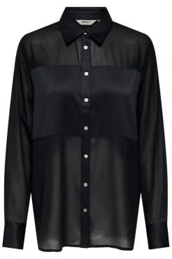 New Only Onlstar Life L/S Breeana Mix Shirt Solid 4883781 Black