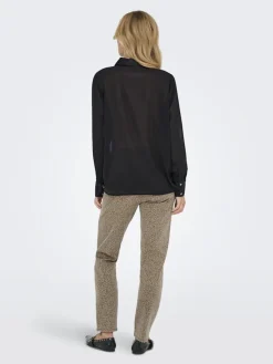 New Only Onlstar Life L/S Breeana Mix Shirt Solid 4883781 Black