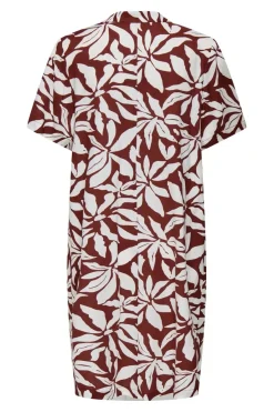 Sale Only Onlsusi Life Ss V-Neck Tunic Dress Wnn 4881759 Fired Brick Graphic Flowers