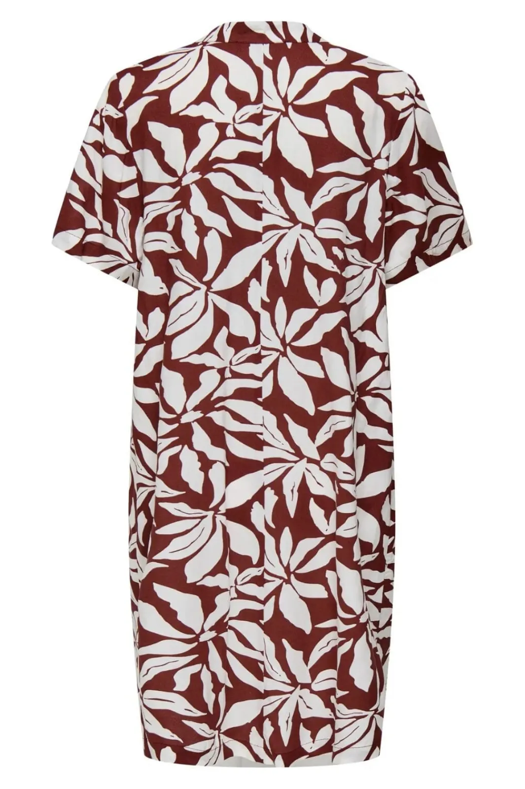 Sale Only Onlsusi Life Ss V-Neck Tunic Dress Wnn 4881759 Fired Brick Graphic Flowers