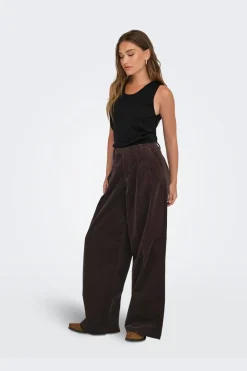 Only Onlsvea-Nessa Cord Wide Pant Cc Tlr 4854242 Seal Brown