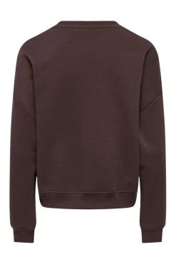 Online Only Onlsweat Life L/S Crew Oversize Swt 5045880 Coffee Bean