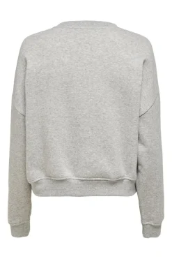 Hot Only Onlsweat Life L/S Crew Oversize Swt 3751268 Light Grey Melange