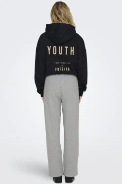 New Only Onlsweat Life Pants Relaxed Swt 4509766 Light Grey Melange
