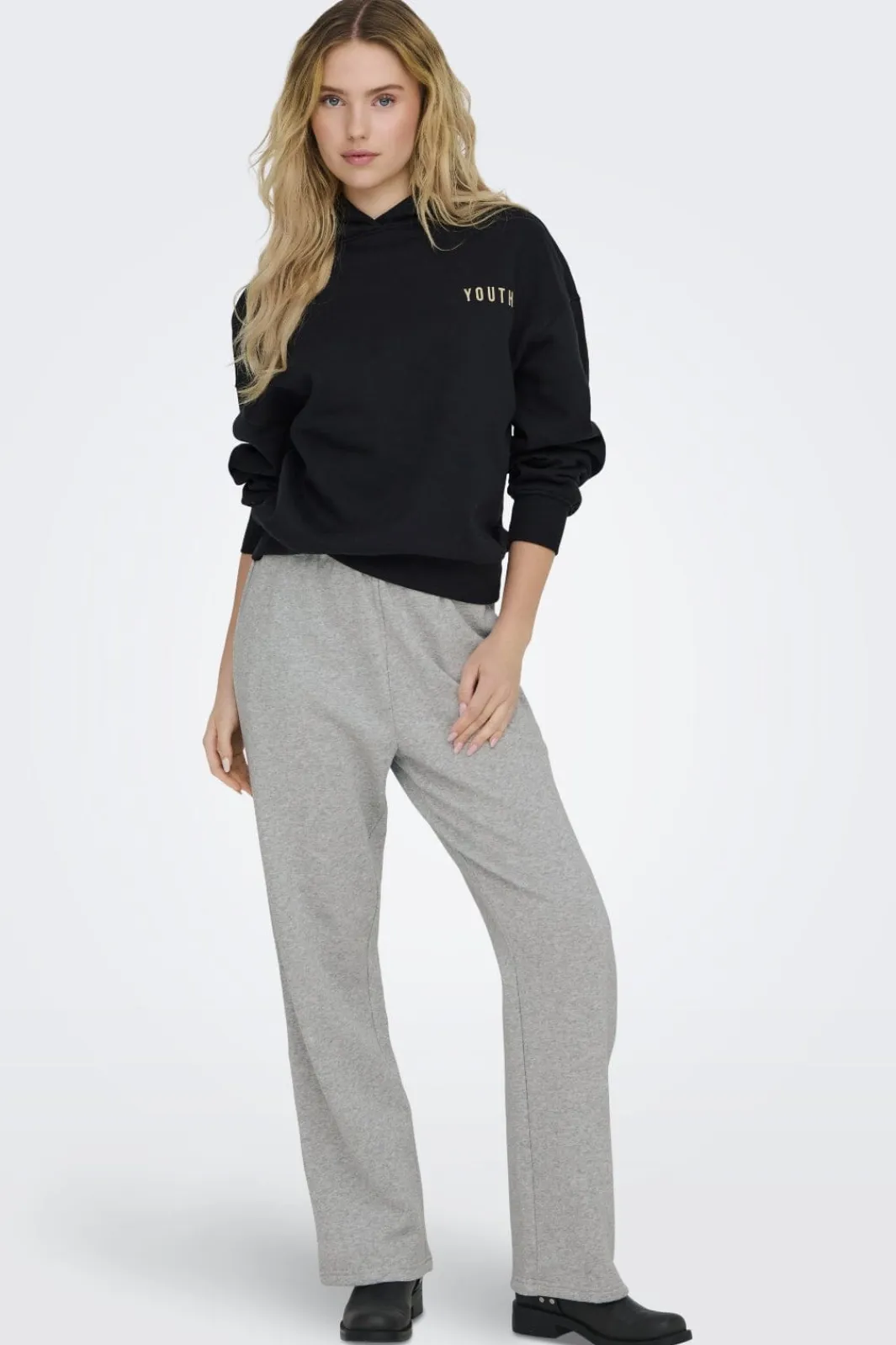 New Only Onlsweat Life Pants Relaxed Swt 4509766 Light Grey Melange