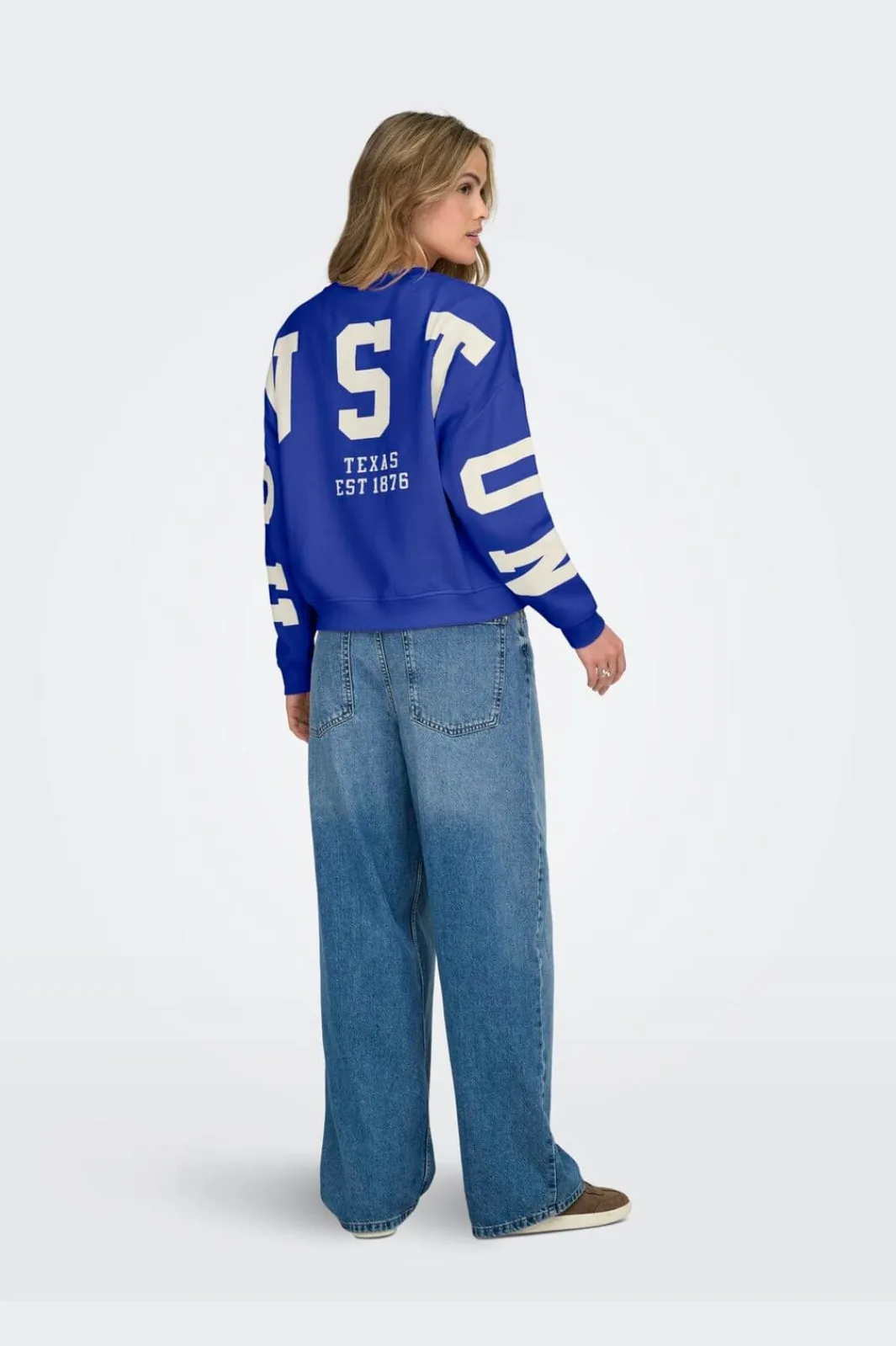Outlet Only Onlsweat L/S Back/Sleeve Print Swt 4845924 Surf The Web Birch Houston Print