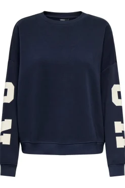 Discount Only Onlsweat L/S Back/Sleeve Print Swt 4980943 Night Sky Birch Houston Print