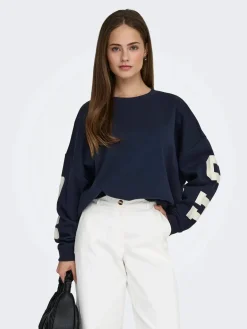 Discount Only Onlsweat L/S Back/Sleeve Print Swt 4980943 Night Sky Birch Houston Print