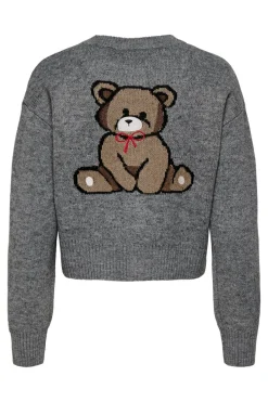 Best Only Onlteddy Ls Cardigan Knt 4882989 Medium Grey Melange Teddy