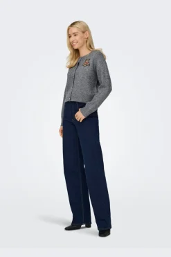 Best Only Onlteddy Ls Cardigan Knt 4882989 Medium Grey Melange Teddy