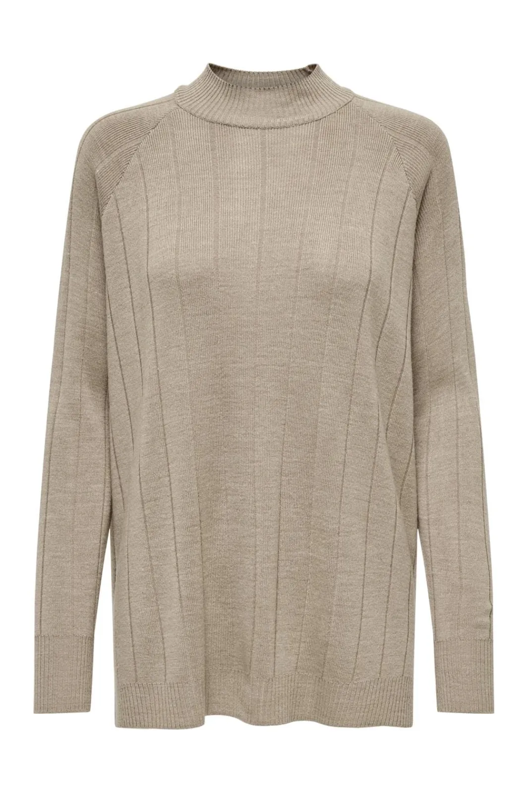 New Only Onltess Ls Long High Neck Knt 4567820 Malt Ball Melange