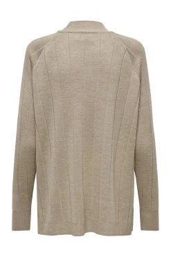 New Only Onltess Ls Long High Neck Knt 4567820 Malt Ball Melange