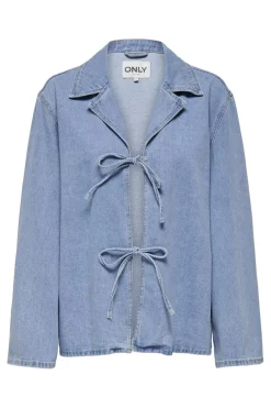 Best Only Onlthilda Ls Tie Jkt Gua 4774515 Light Blue Denim