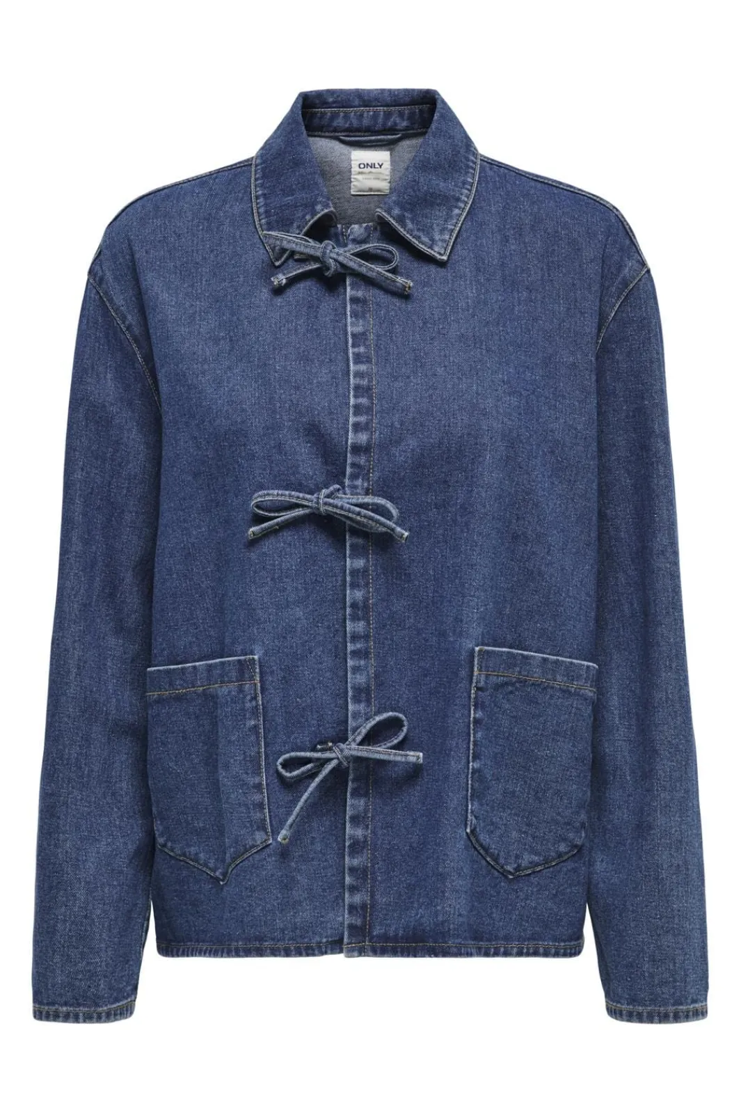 Only Onlthille L/S Tie Jacket Gua 4552382 Dark Blue Denim
