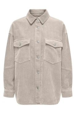 Discount Only Onltiggy L/S Cord Shacket 4732421 Silver Lining