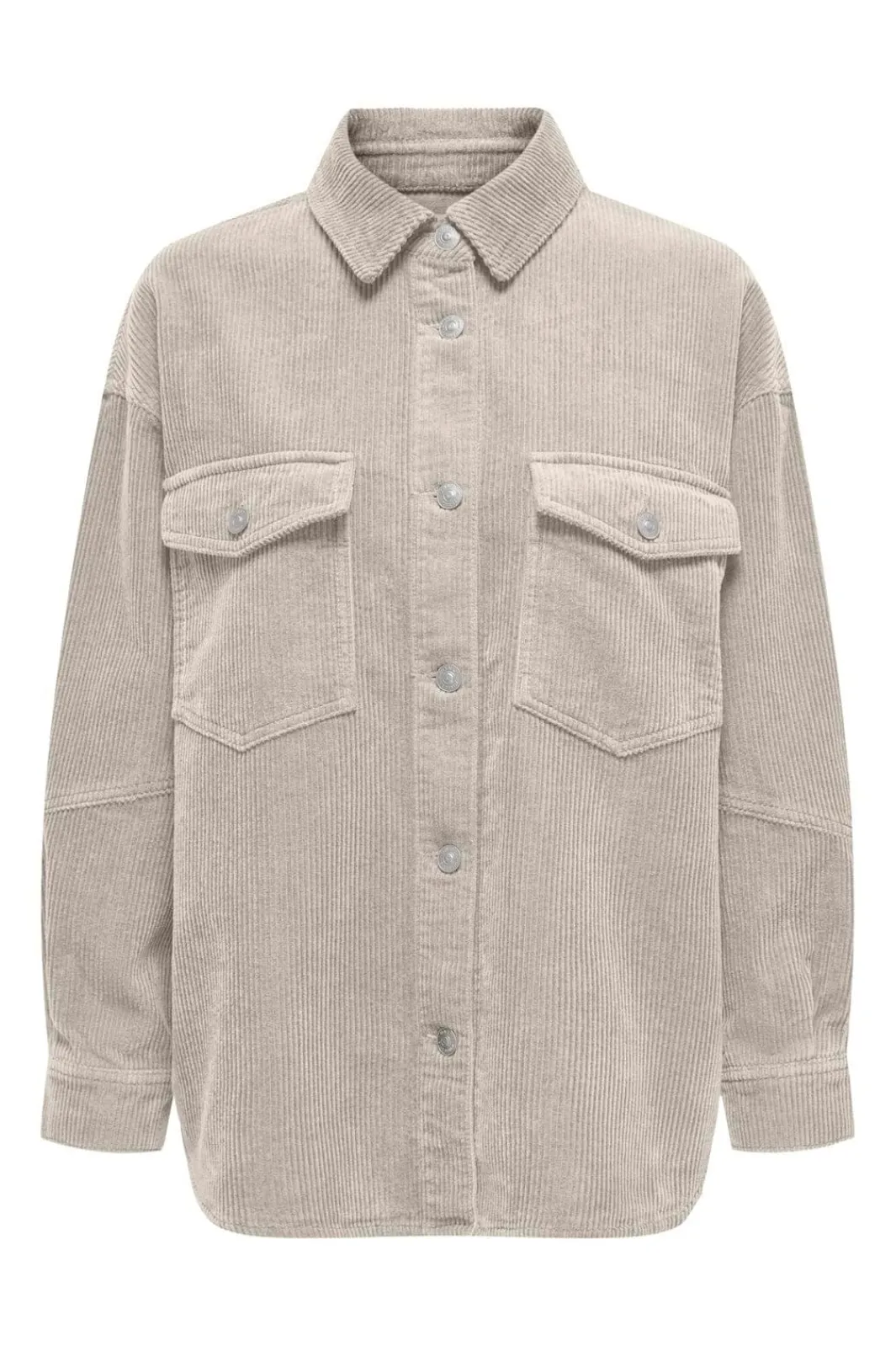 Discount Only Onltiggy L/S Cord Shacket 4732421 Silver Lining