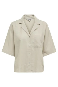Only Onltokyo Life Ss Linen Bl Shirt 4414158 Moonbeam