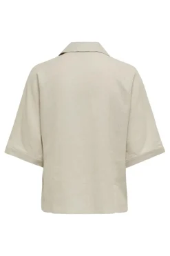 Only Onltokyo Life Ss Linen Bl Shirt 4414158 Moonbeam