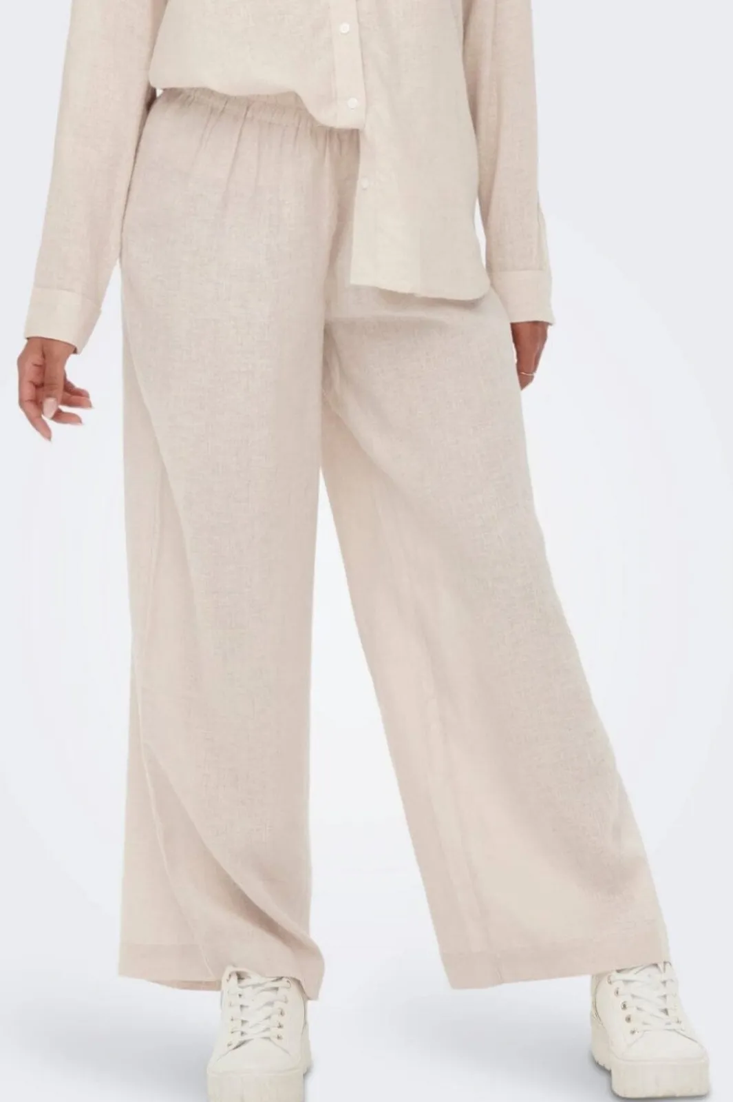 New Only Onltokyo Linen Blend Pant 3996929 Moonbeam