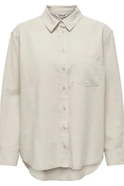 Online Only Onltokyo L/S Linen Blend Shirt 3996894 Moonbeam