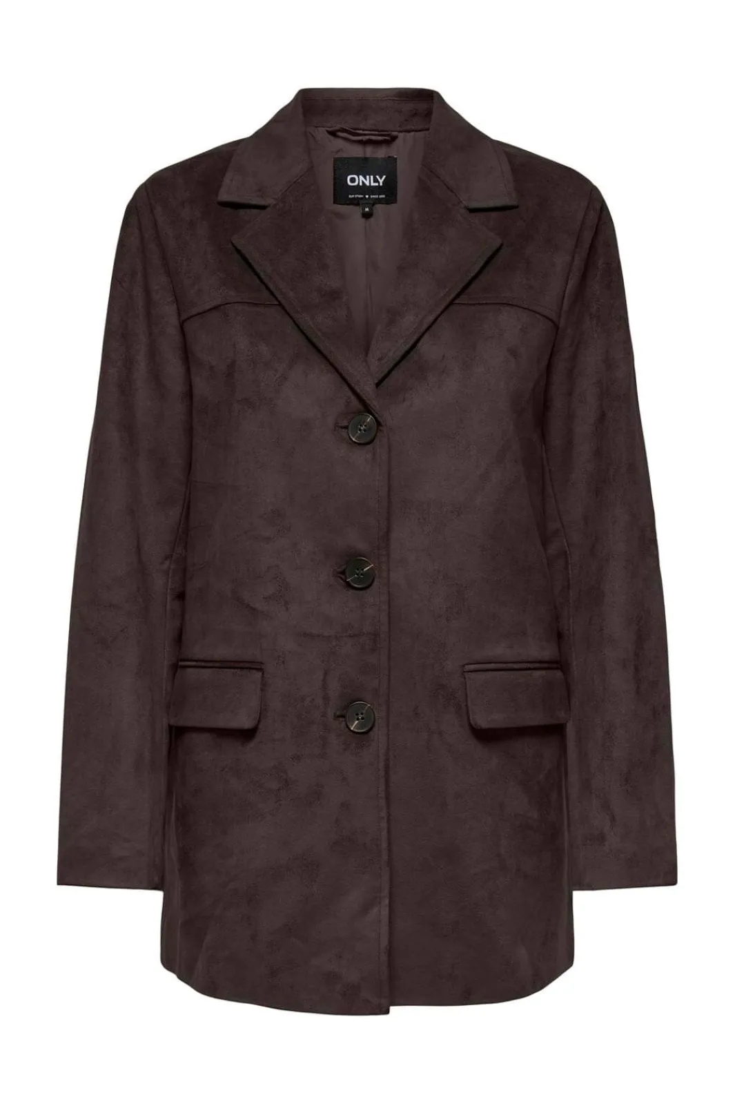 Outlet Only Onltulip Faux Suede Blazer Coat 4938153 Chocolate Torte