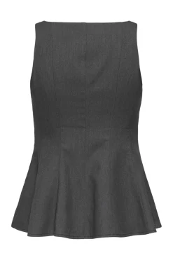 Online Only Onlunita Life S/L Peplum Top Tlr Ox 4978187 Dark Grey Melange