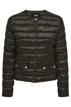 New Only Onlvega Life Quilt Short Jacket Cc 4852265 Chocolate Torte Col. Walnut Lining