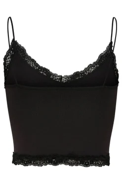 Best Only Onlvicky Lace Seamless Cropped Top 3210300 Black