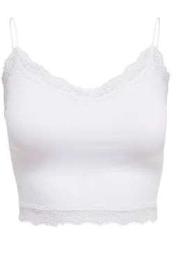 Sale Only Onlvicky Lace Seamless Cropped Top 3262808 Bright White