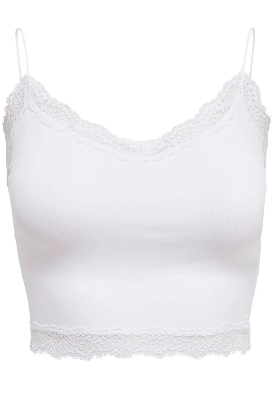 Sale Only Onlvicky Lace Seamless Cropped Top 3262808 Bright White