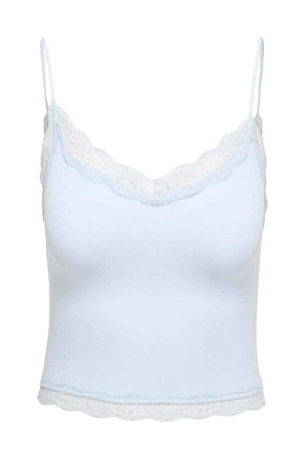 Clearance Only Onlvicky Lace Seamless Cropped Top 4928684 Ancient Water