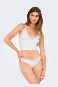 New Only Onlvicky Lace Singlet V-Neck Acc 4816299 Bright White