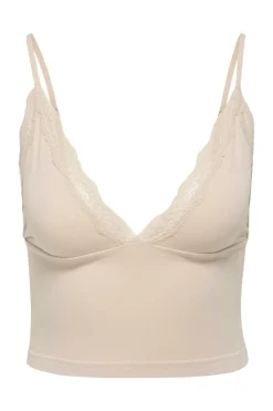 Discount Only Onlvicky Lace Singlet V-Neck Acc 4816298 Peach Taffy