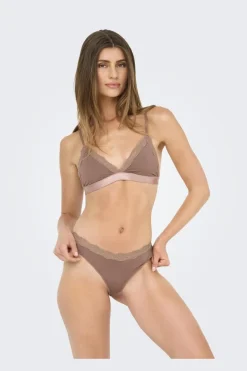 Discount Only Onlvicky Lace Thong 2-Pack Acc 4822906 Cognac 2Xpack