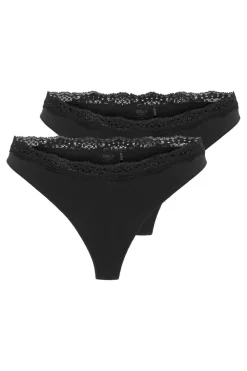 Best Only Onlvicky Lace Thong 2-Pack Acc 4822908 Black 2Xpack